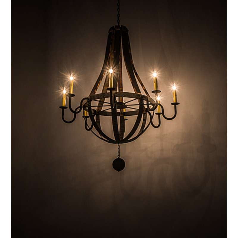 Barrel Stave 8 - Light Chandelier