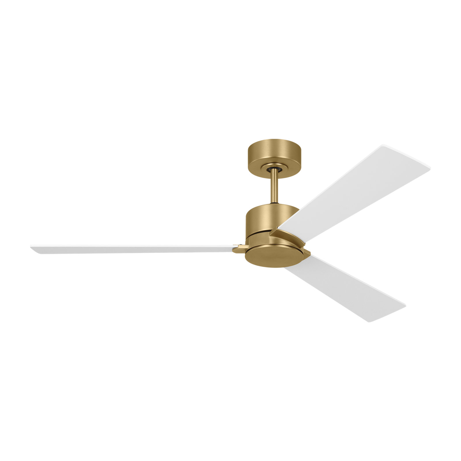 Martrell 3 Blade Ceiling Fan, Matte White, 52", Burnished White