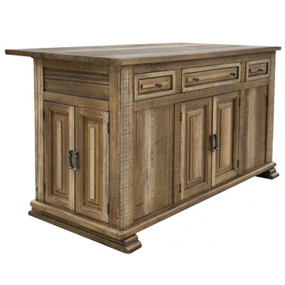 Westwood 3 Drawer Kitchen Island - Stack Leg by Crafters and Weavers