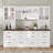 94.5" Wide Large Wine Bar Cabinet With 12 Drawers & Glass Doors-1773973527