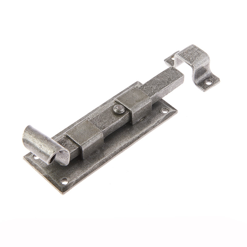 152Mm Straight Bolt Patina Pewter Finish, 11.8cm H x 3.9cm W x 3cm D
