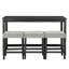 Ensemble de table de bar avec prise de courant, idéal pour le salon, la salle à manger et la salle de jeux, 1 table avec 3 chaises pour la salle à manger-129760064-129760065-129760066-129760070