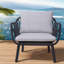 Chaises longues confortables de patio, ensemble moderne de résine de Pp pour la maison de patio