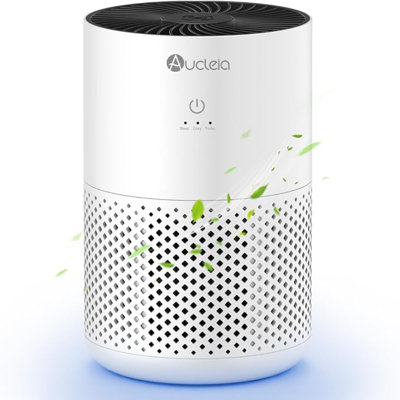 Purificateurs d'air pour chambre à coucher jusqu'à 588 pi², purificateur d'air de chambre à coucher 20Db pour petite pièce élimine les odeurs de fumée de poils d'animaux avec fonction aromathérapie (blanc)