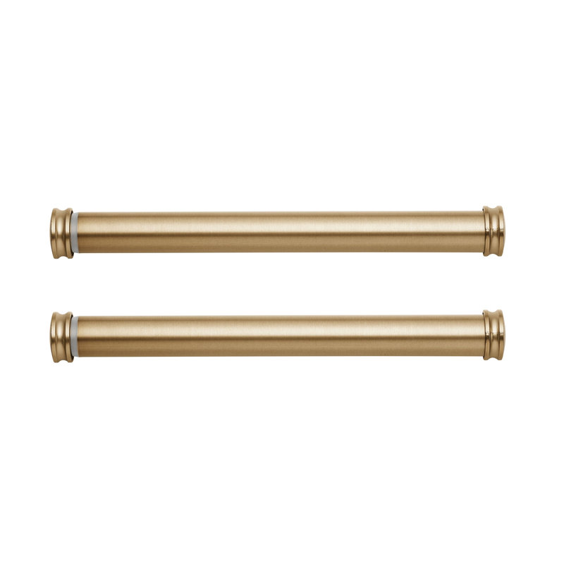 Kishor Side Mount 1 1/8 in Diameter Curtain Rod with Matching End Cap Finials and Steel Wall Mounted 12 in to 20 in Adjustable Rod