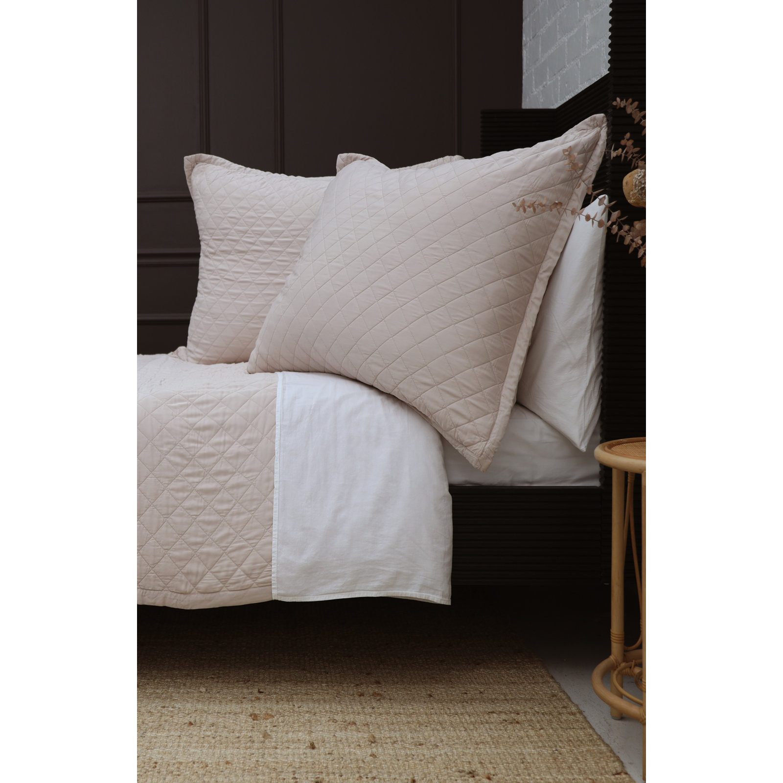 Monaco Rayon From Bamboo Sateen Throw Pillow, Sand