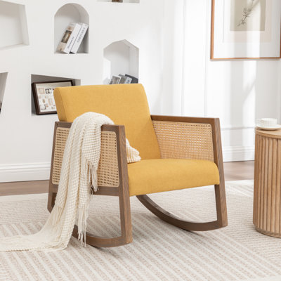Chinnor Rocking Armchair With Rattan Armrests