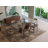 Avanicole Rectangular Glass Top with Solid Wood Base Dining Table-1723591665