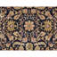 Tapis bleu et bleu noué à la main de haute qualité