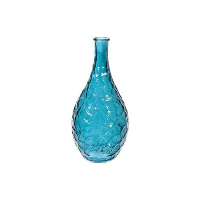 Vase de table en verre 8" blue