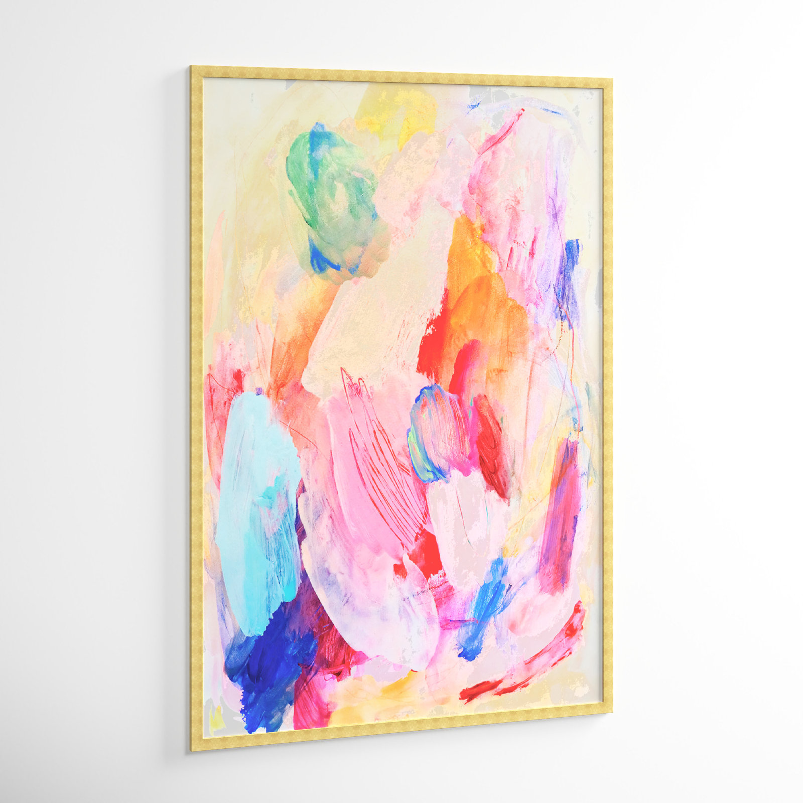 Varying Color Splashes by Oliver Gal, Gold, 47" H x 32" W x 0.5" D