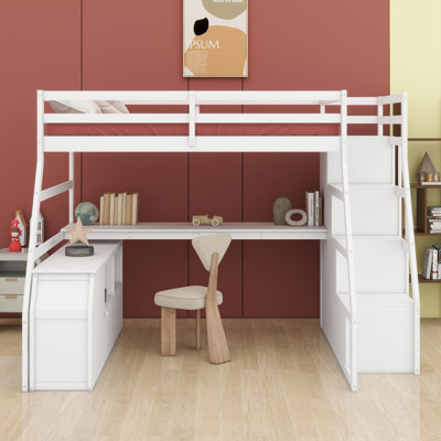 Loft Bed With 7 Drawers