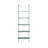 Corle 72" H x 24" W x 12" D 5-Tier Ladder Iron Bookcase Sage Green-675821451