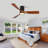 42 in. 3-Blade Indoor Flush Mount Ceiling Fan with APP Remote Control and Light, 3-Color Dimmable, Quiet DC Motor, 6 Speeds-554135631-552614192-541839867