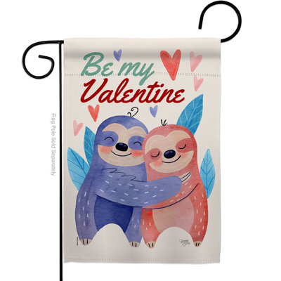 Drapeau de jardin en polyester 18,5 x 13 po Sloths Love