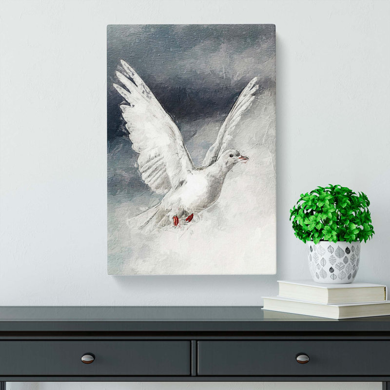 Flying Dove - Wrapped Canvas, 60cm H x 40cm W x 3cm D