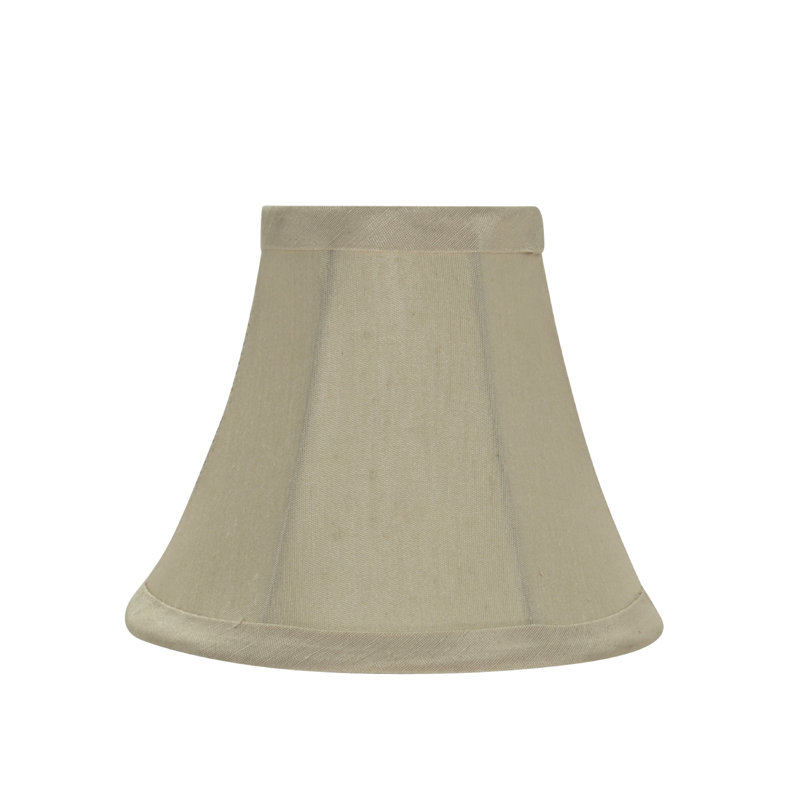 Abat-jour cloche en tissu texturé en satin de coton de 5 po de couleur crème