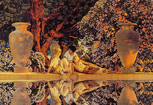 « jardin of allah » par maxfield parrish, impression
