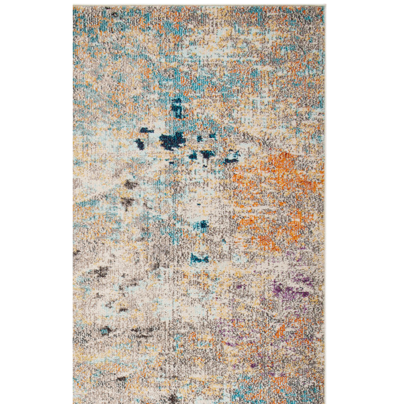 Riccio Beige/Gray Area Rug, Rectangle 3' x 5'