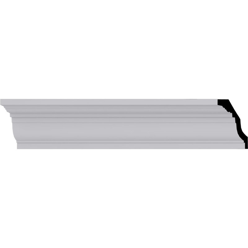 Bedford Smooth White Polyurethane Crown Moulding 94.5"