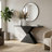 56" Liana Black Wood Console Table