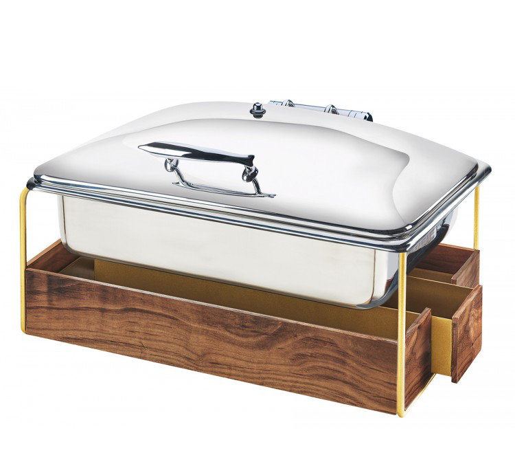 Mid-Century Chafer with Trim, Brass