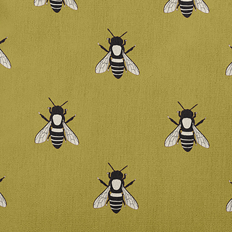 Coussin décoratif Bee Buzz, H 18 po x l 18 po, Or estompé, Carré