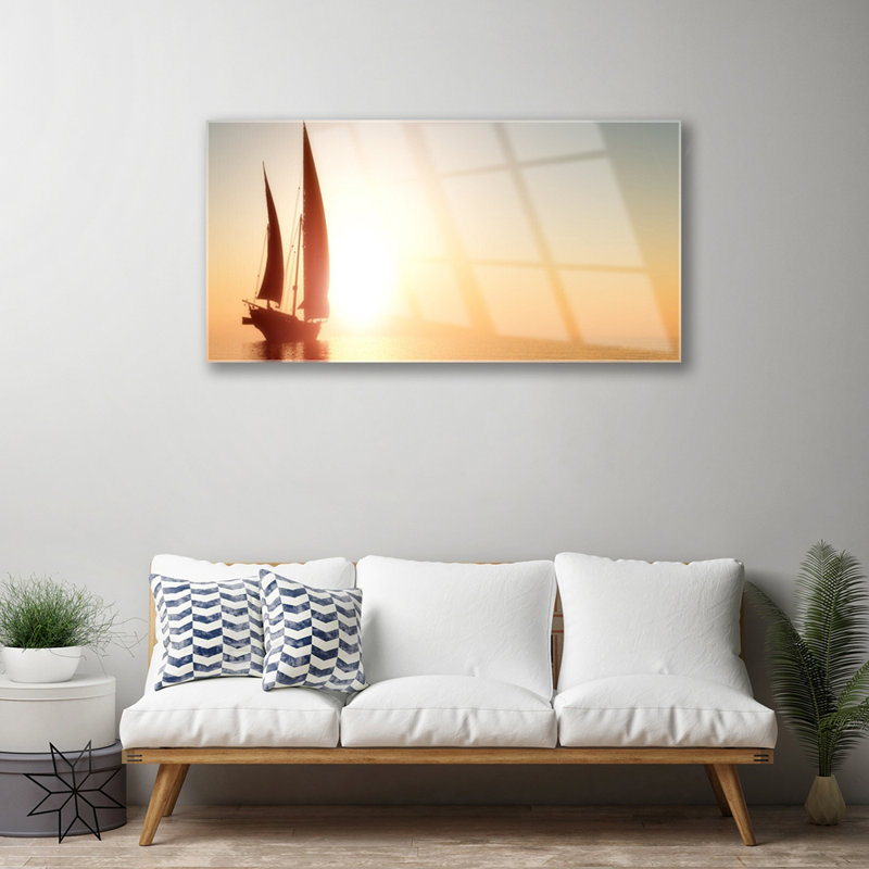 Landscape Boat - No Frame Print on Glass