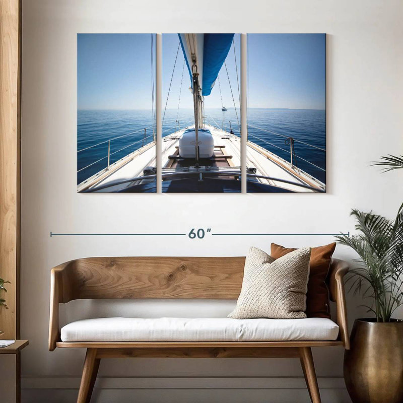 Mehar View Aboard A Yacht, 32" H x 50" W