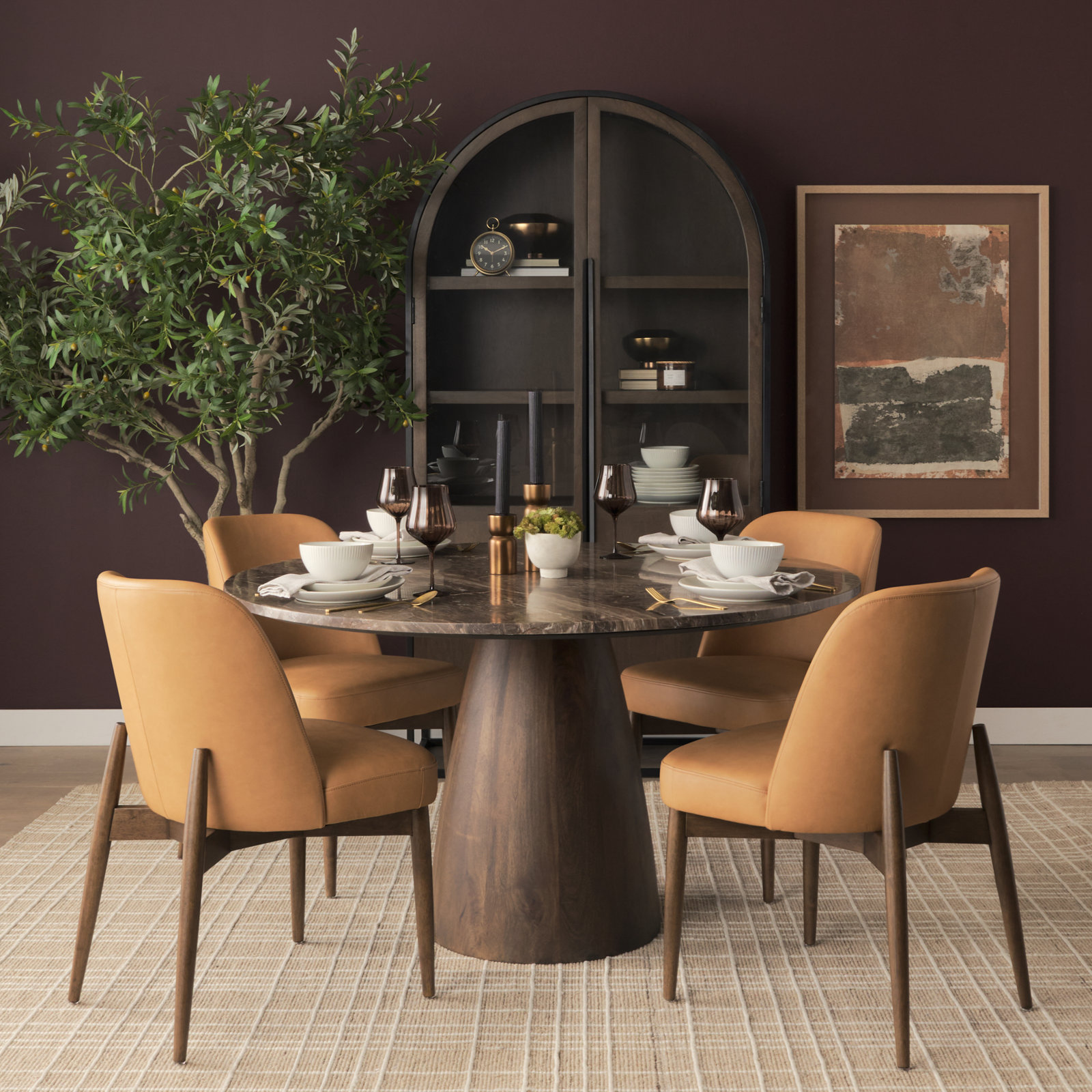Bacco Genuine Leather Dining Chair