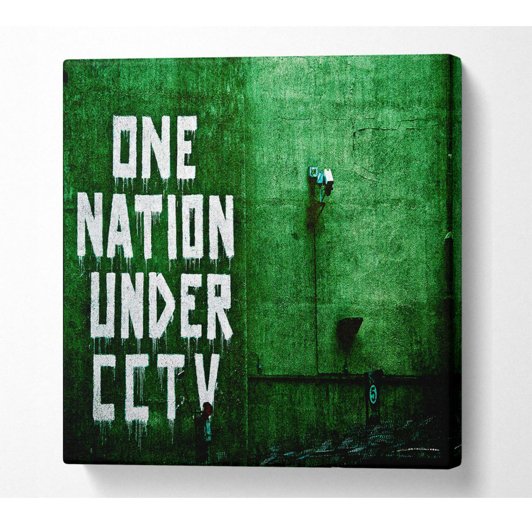 One Nation Under Cctv Green - Kunstdrucke auf Leinwand