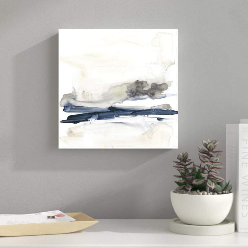 «Marine Horizon Line I» par Jennifer Goldberger, reproduction sur toile tendue, H 12 po x l 12 po