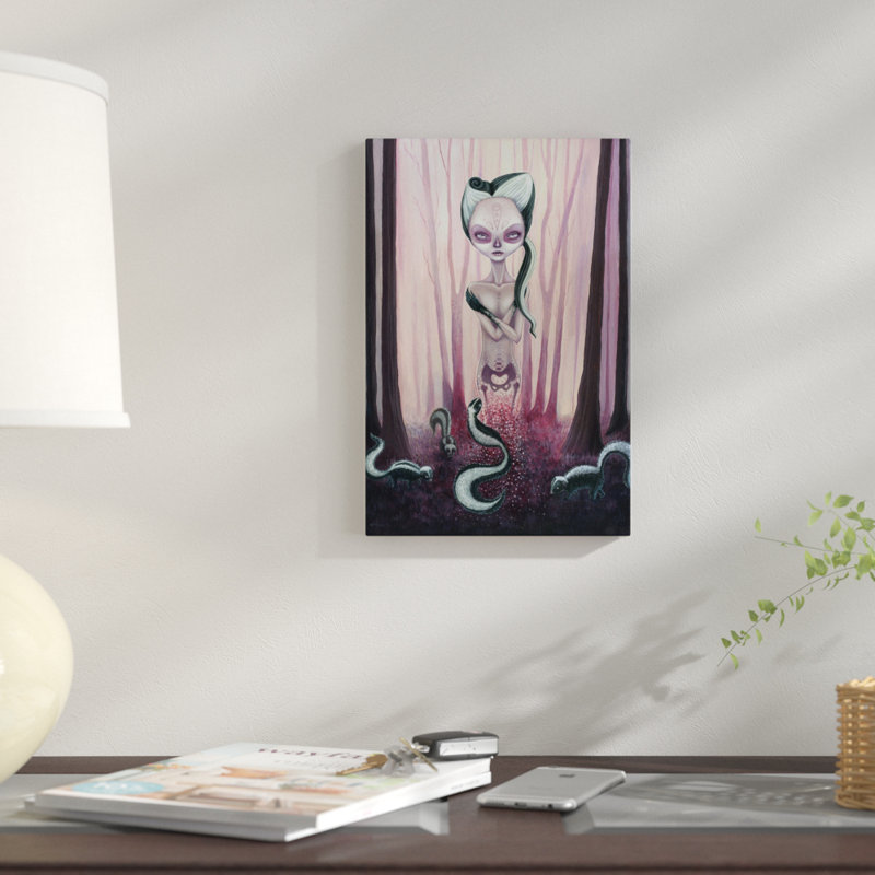 «Reincarnation», reproduction d'impression sur toile, H 12 po x l 8 po x P 0,75 po, Papier d'art encadré noir, Pas de tapis