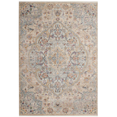 Bachus Damask Viscose Area Rug