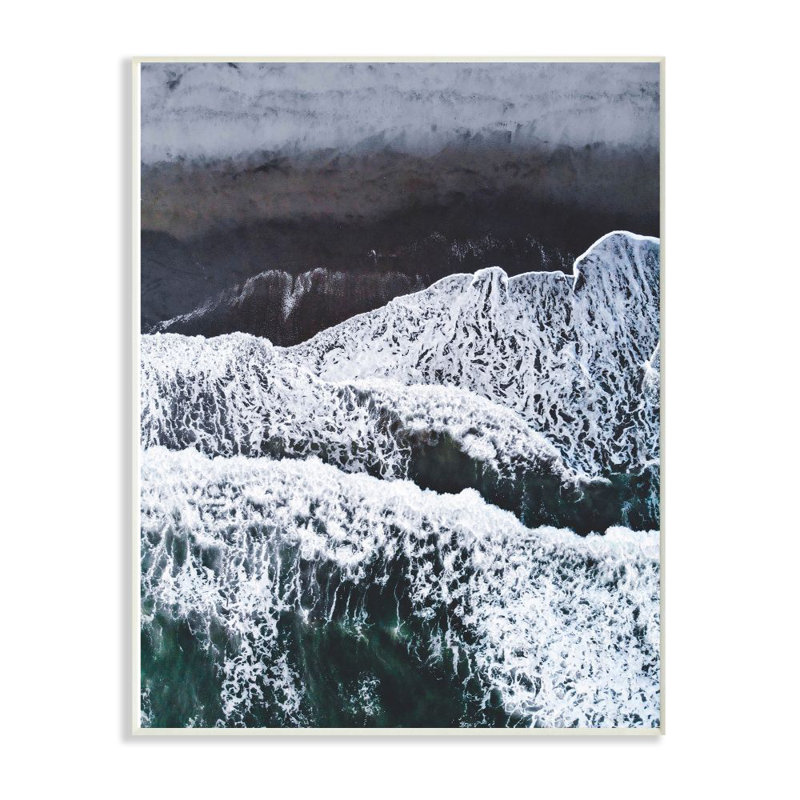 «Beach Ocean Waves Landscape» par Design Fabrikken, reproduction de photo, H 15 po x l 10 po, Plaque murale