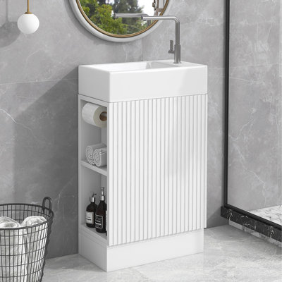 Meuble-lavabo simple avec plateau 18,61 po Recep
