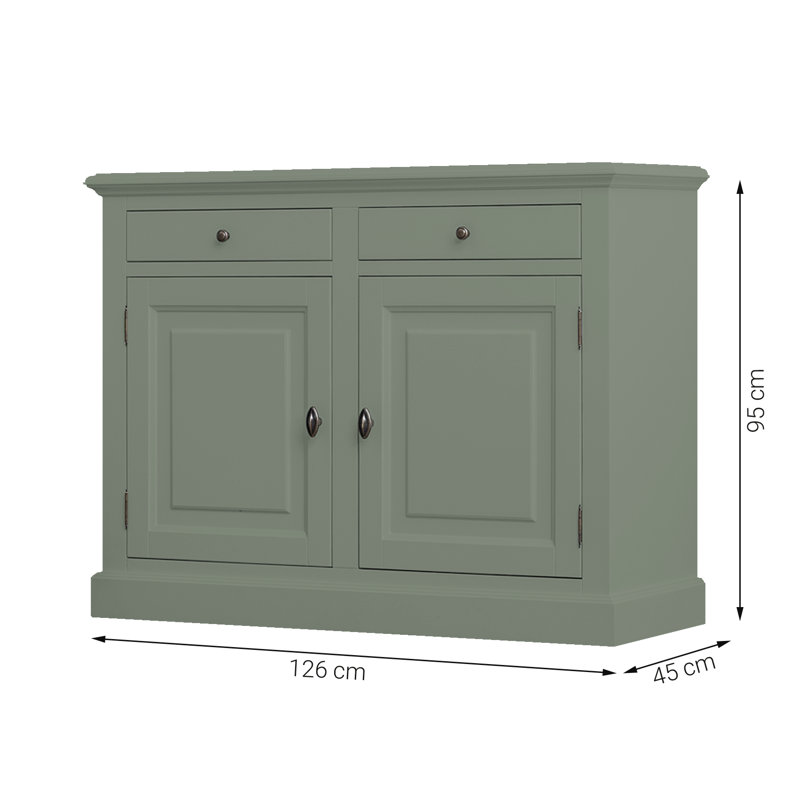 Breshai 126cm Sideboard, Dark Green