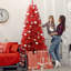 Arbre de Noël 7 pi - Arbre en PVC pur avec 1066 pointes, branches articulées pour une installation facile, support en métal stable, décoration audacieuse des Fêtes-1371201367