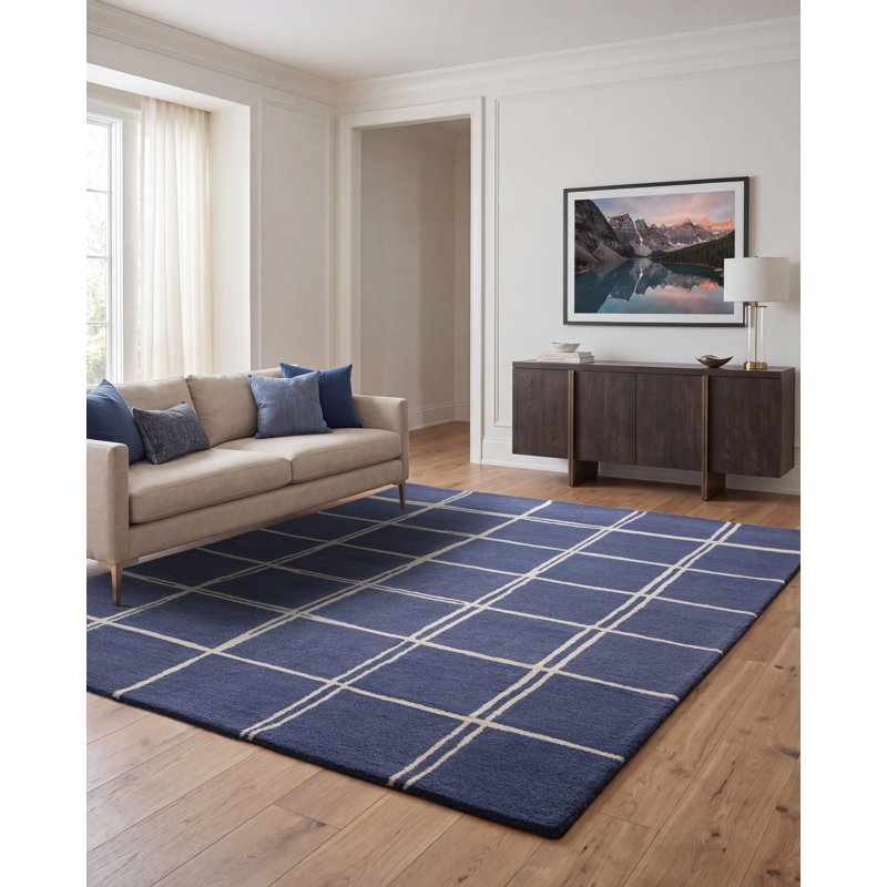 Mathilda Geometric Wool Hand Woven Area Rug, Rectangle 200 x 290 cm