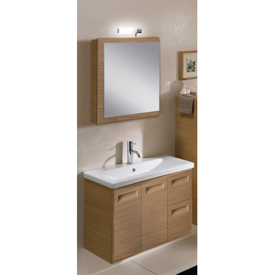 Integral 30.4'' Single Bathroom Vanity with Ceramic Top