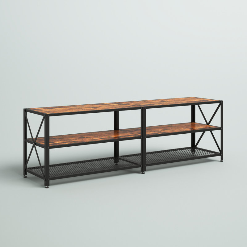 Console multimédia 55,1 po Bayswater, Brun rustique / noir, 63"