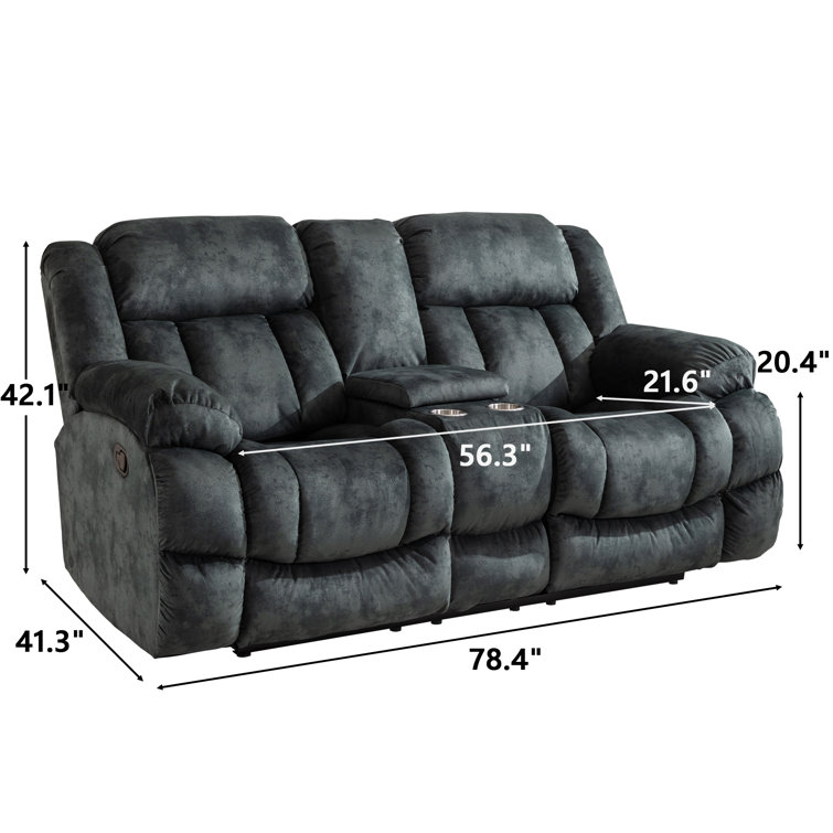 Latitude Run® Herriman 70.5 Contemporary Microfiber Push Button Power  Reclining Loveseat & Reviews