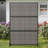 72"x 47" Outdoor Rectangular Metal Privacy Screen with Rattan Panel