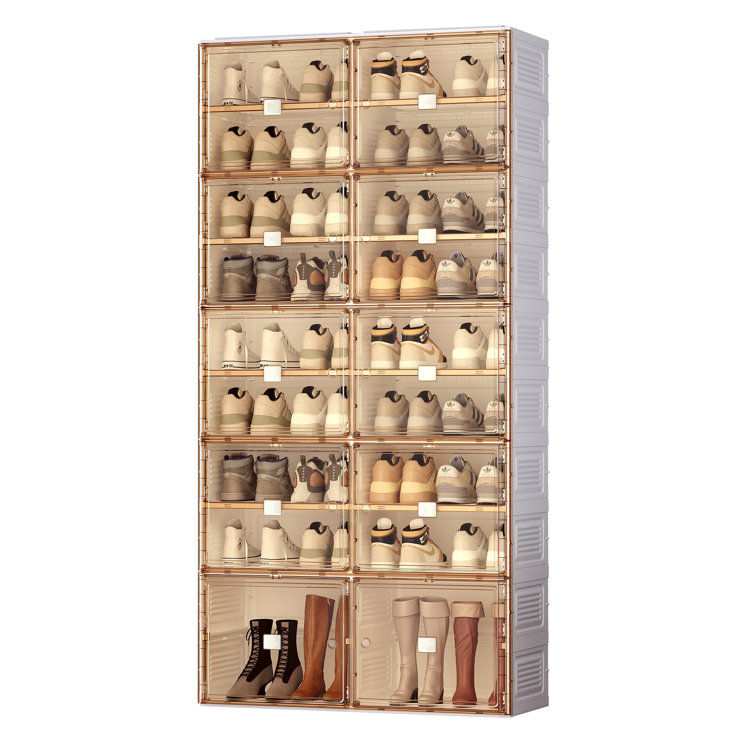 4 Row 8 Tier Shoes Rack Organizer For Shoes And Boots Metal - Temu