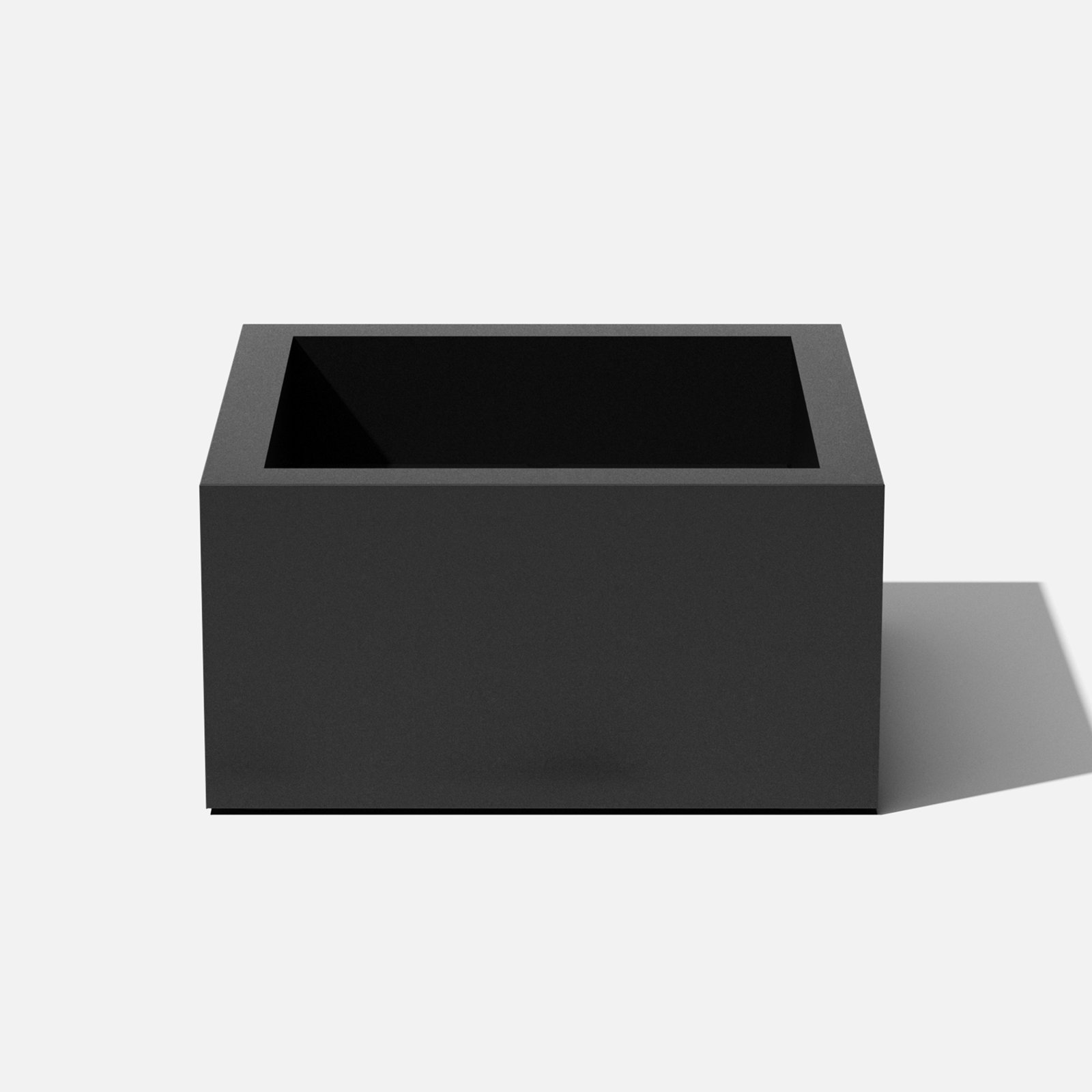 Outdoor Square Fire Pit, Black