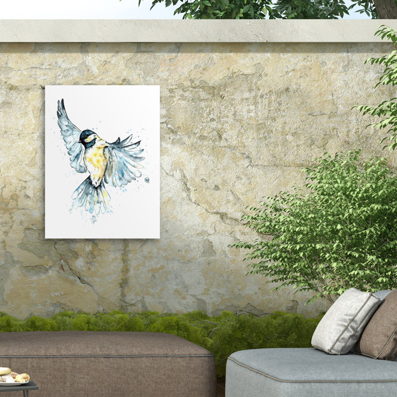 Toile d'extérieur Lisa Whitehouse Chickadee In Flight, H 24 po x l 32 po