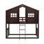 Lit superposé House avec échelle et maisonnette en bois de pin massif pour une durabilité durable et un environnement de chambre à coucher amusant-903881115