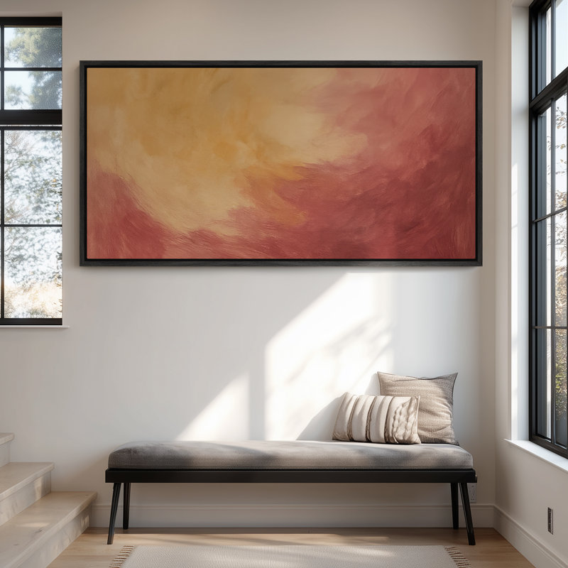 Très grand art mural rétro encadré pour art classique, Noir, H 30 po x l 60 po