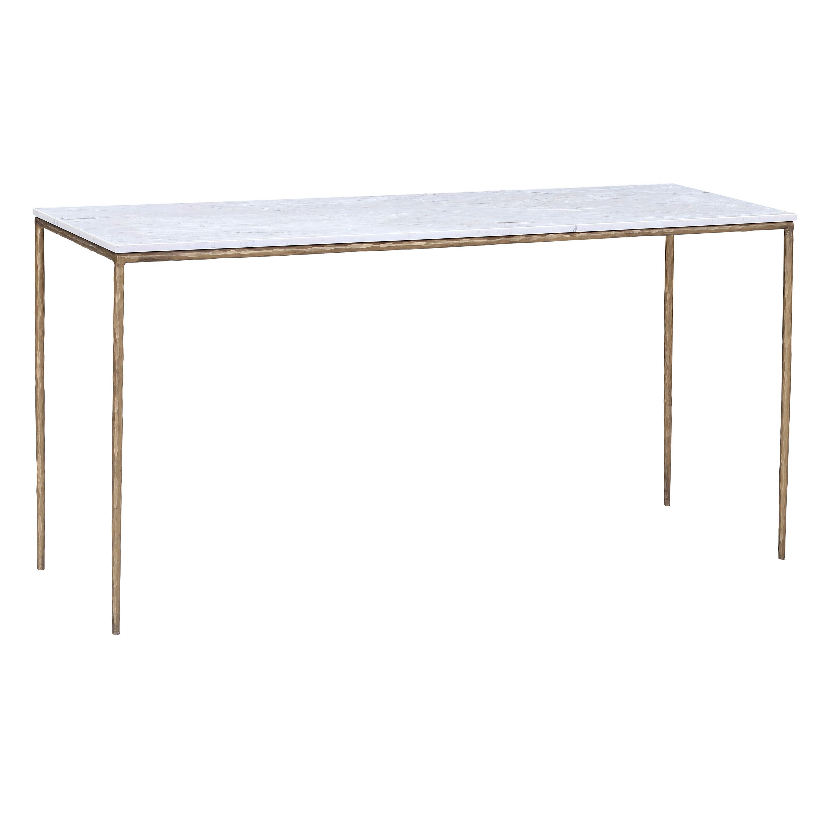 Everly Quinn Brachium 59'' Marble Top Console Table | Wayfair