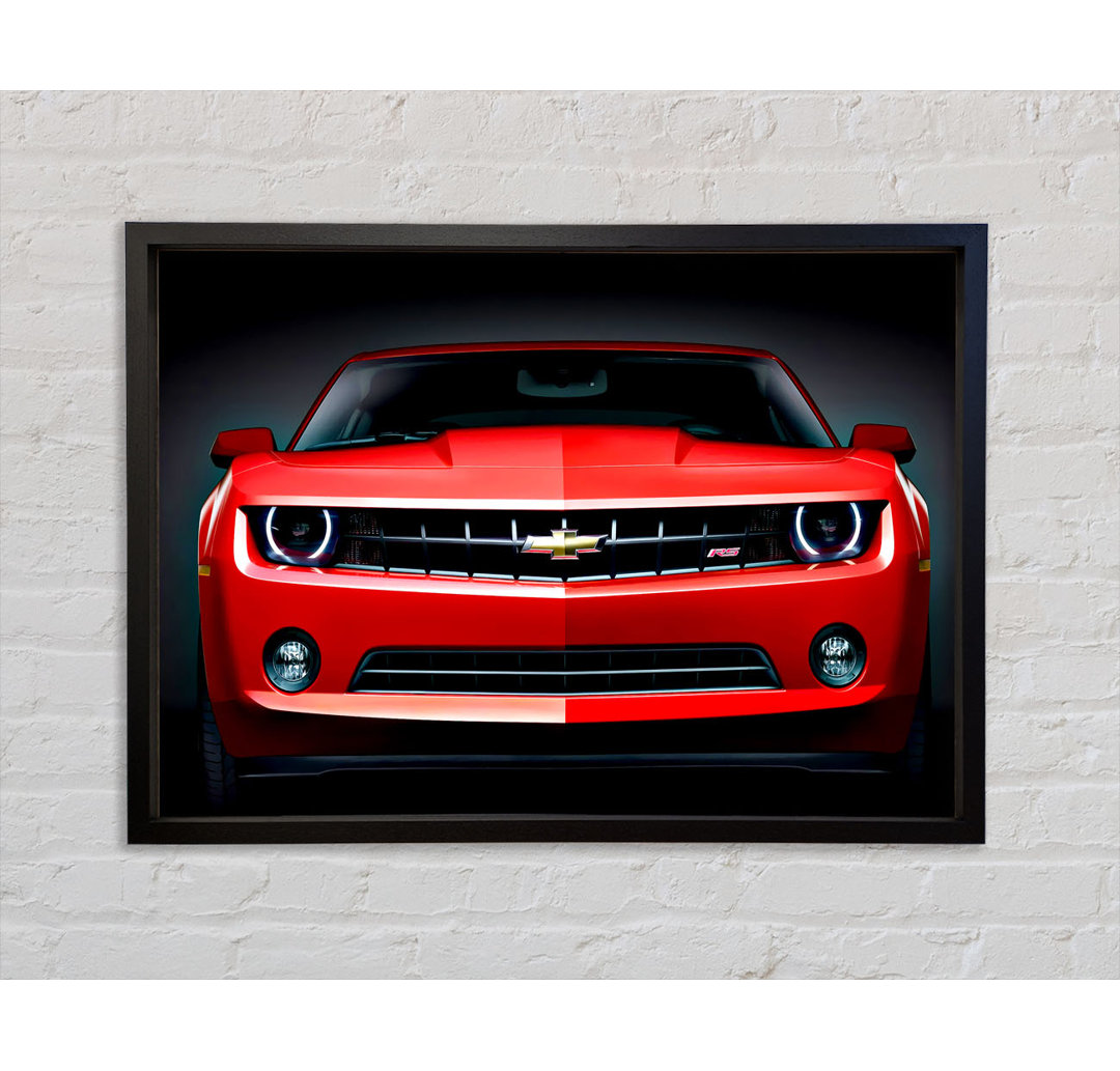 Chevy Camaro Frontgrill - Einzelbildrahmen Kunstdrucke auf Leinwand